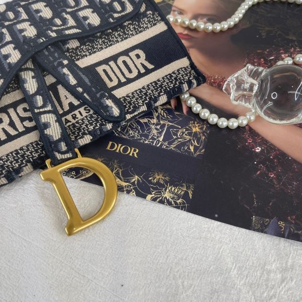 【12期0利率】DIOR SADDLE 絨布老花馬鞍包【22年1月澳門購證】【成新】 