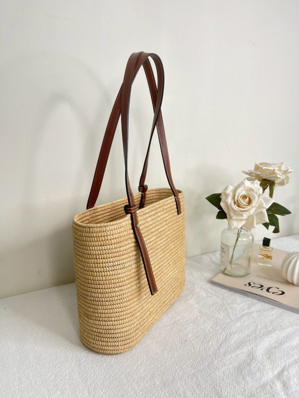 【分期0利率】LOEWE 手提肩背草編包【9成新】 