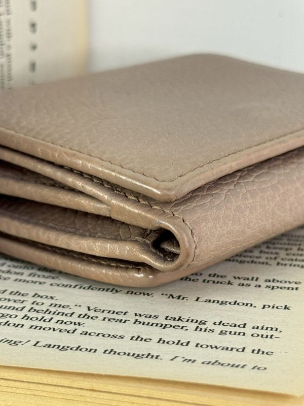 【分期0利率】GUCCI GG MARMONT荔枝皮雙層零錢袋三折短夾【9成新】 