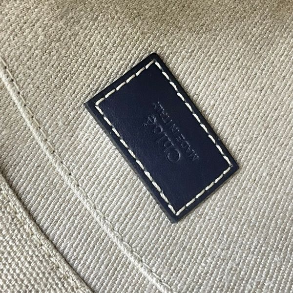 【12期0利率】Chloé 背帶款小號 Woody Tote Bag 深藍色【9成新】 