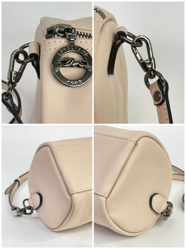 【99成新】LONGCHAMP LE PLIAGE XTRA系列牛皮圓筒斜背包 