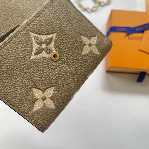 【12期0利率】LV   Victorine皮革三折短夾【99成新】 