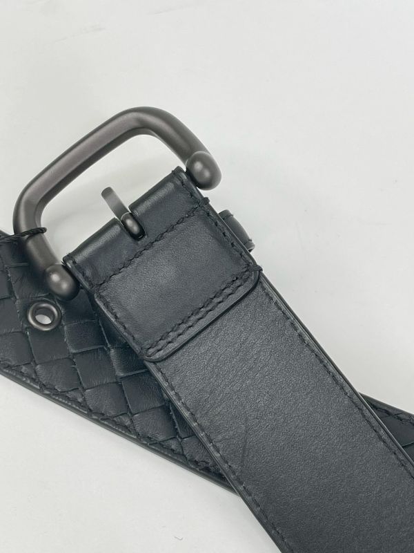 【9成新】BV細編織4CM圓頭皮帶 