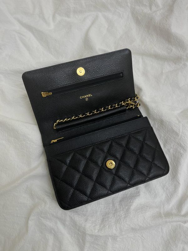 【9成新】CHANEL  磁吸扣荔枝牛皮WOC 