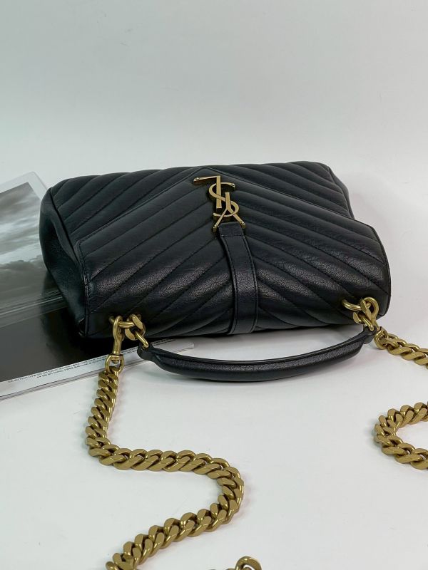 【分期0利率】YSL  山型紋學院包【95成新】 