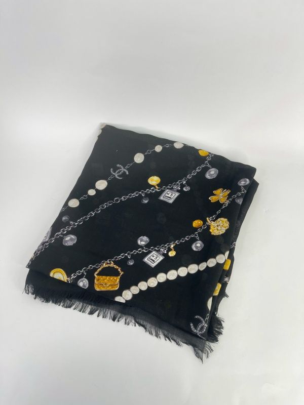 【95成新】CHANEL 25B  NO.5香水方形披肩 