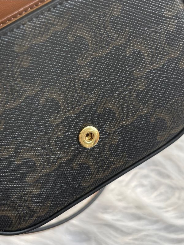 【分期0利率】CELINE 凱旋門帆布及小牛皮迷你翻蓋包【未使用閒置品】 