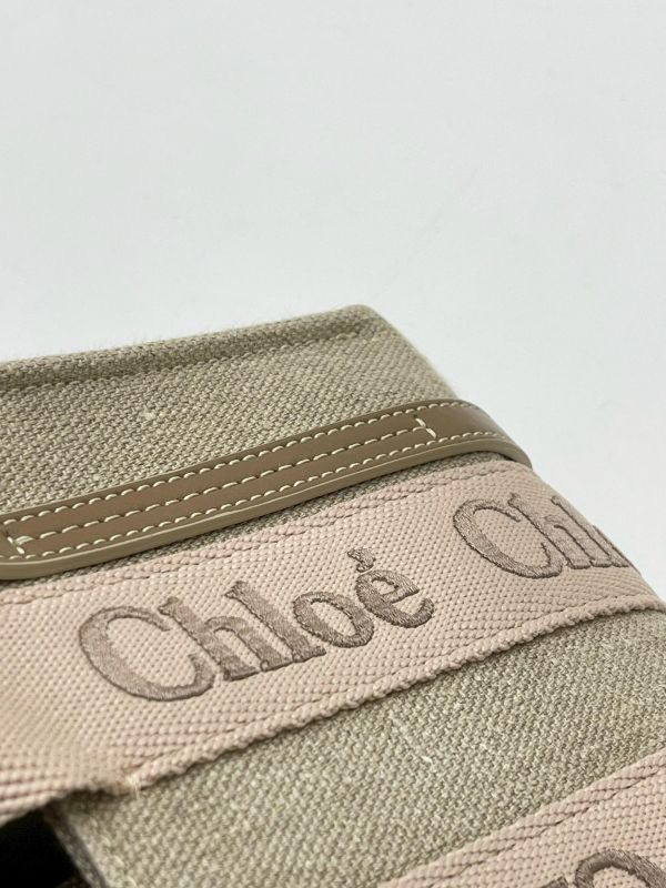 【95成新】CHLOE  MINI WOODY TOTE背帶刺繡款 