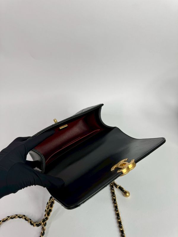 【99成新】CHANEL 雙金球迷你口蓋包 