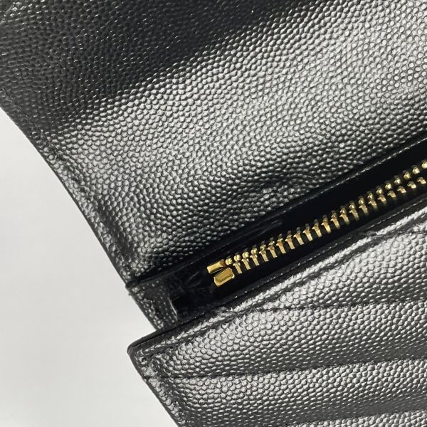 【12期0利率】YSL MONOGRAM 魚子醬信封長夾 【9成新】 