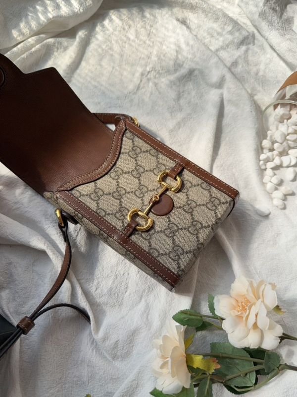 【分期0利率】Gucci 馬銜扣 1955 手機包【95成新】 