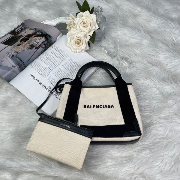 【12期0利率】BALENCIAGA   NAVY CABAS 子母包 XS【85成】 