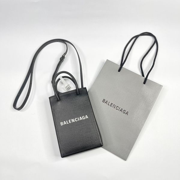 【12期0利率】BALENCIAGA LOGO手機包【95成新】 