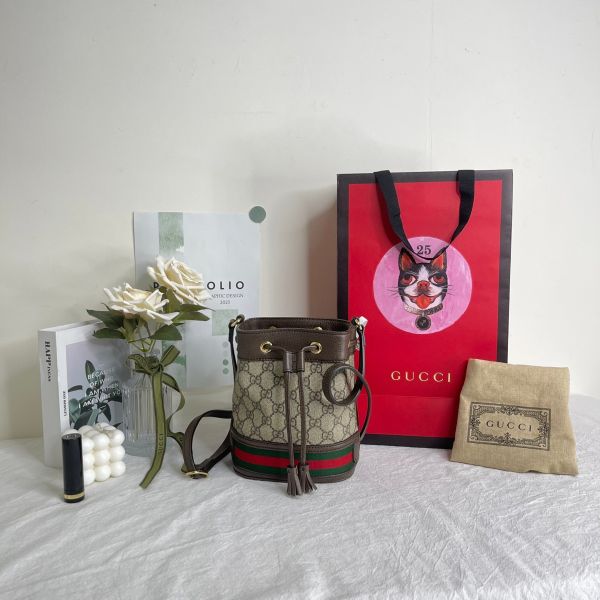 【12期0利率】GUCCI OPHIDIA GG 迷你水桶袋 【99成新】 