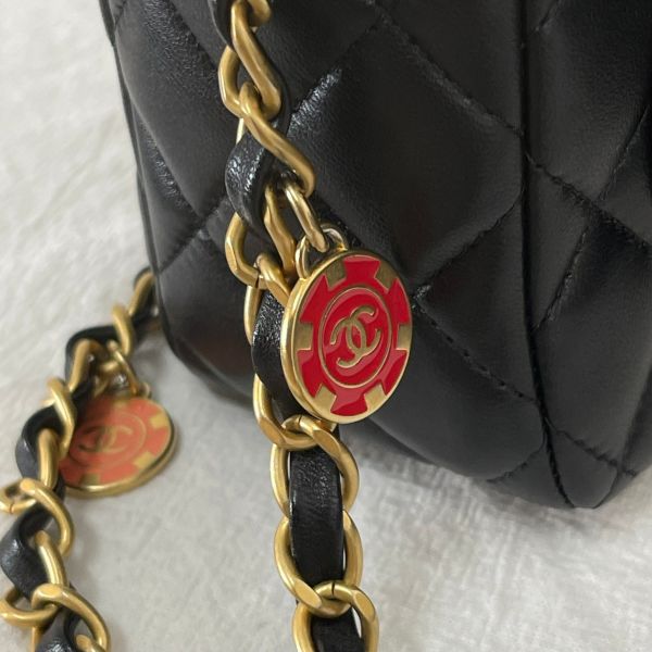 【12期0利率】CHANEL 23C黑金彩色金幣口蓋包 【22年12月台灣購證】【9成新】 