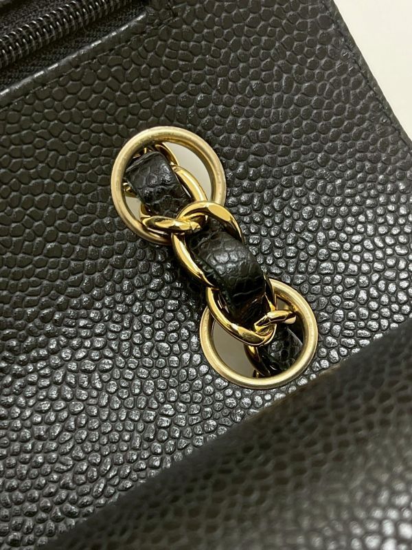 【95成新】CHANEL CF25 黑金牛皮 