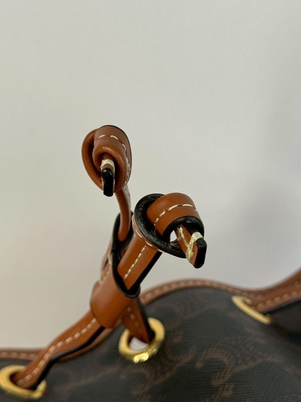 【9成新】CELINE Triomphe帆布及小牛皮迷你型FOLCO背包 