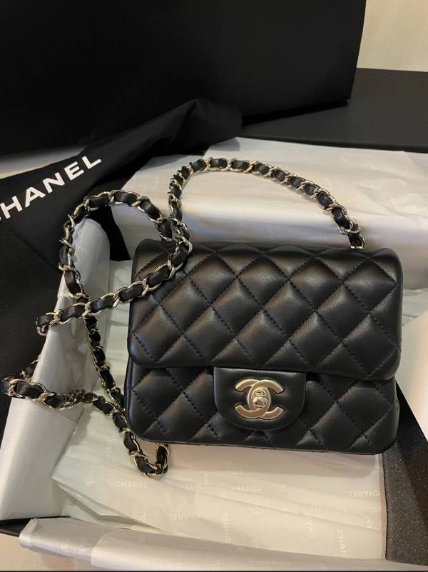 【分期0利率】Chanel 方胖子 淡金扣小羊皮 保卡版 