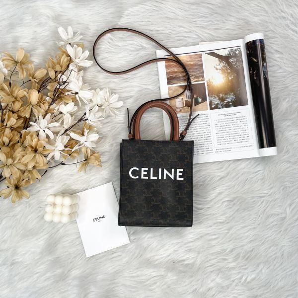 【99成新】【12期0利率】CELINE 凱旋門老花迷你琴譜包 