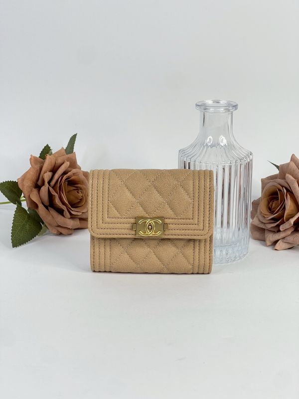 【99成新】CHANEL  BOY 三折短夾 