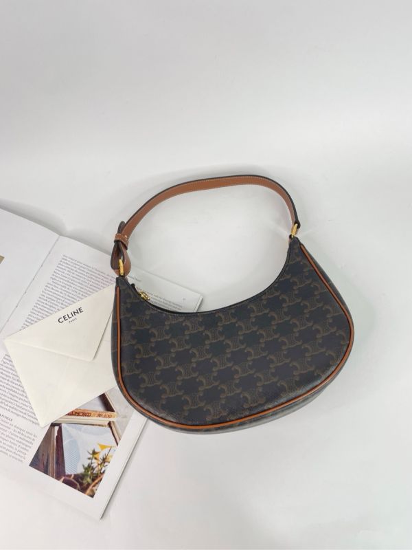 【95成新】CELINE AVA 標誌印花牛皮革手袋 