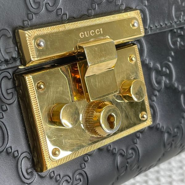 【分期0利率】GUCCI 牛皮壓紋 PADLOCK 鏈帶肩背包【9成新】 