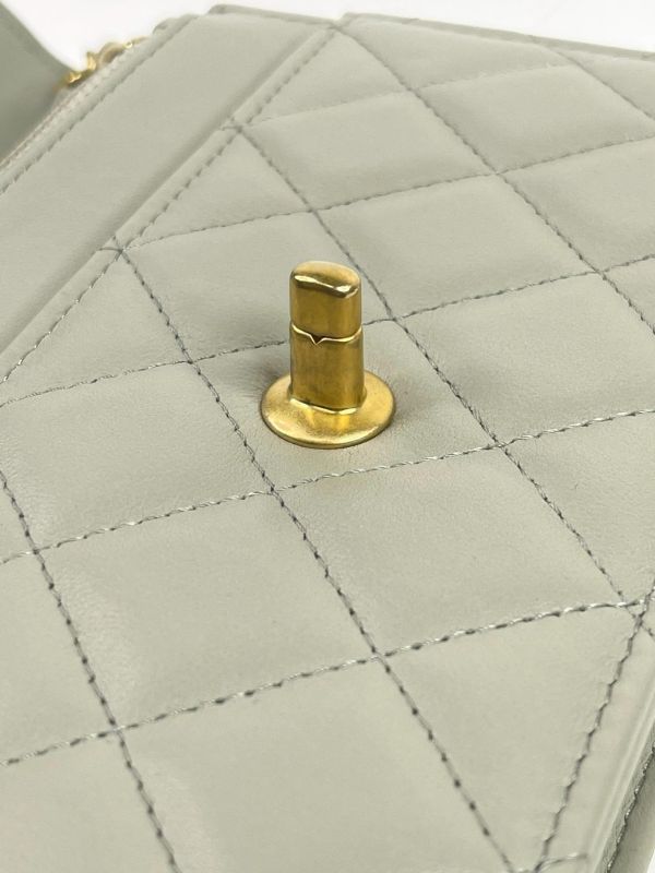 【9成新】CHANEL 羊皮金球WOC 