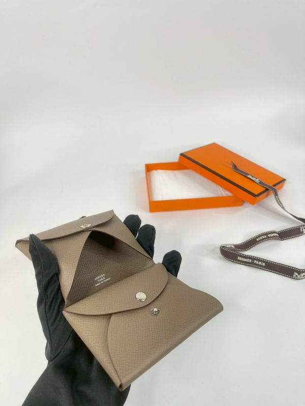 【分期0利率】HERMES Calvi Duo雙層卡片套【99成新】 