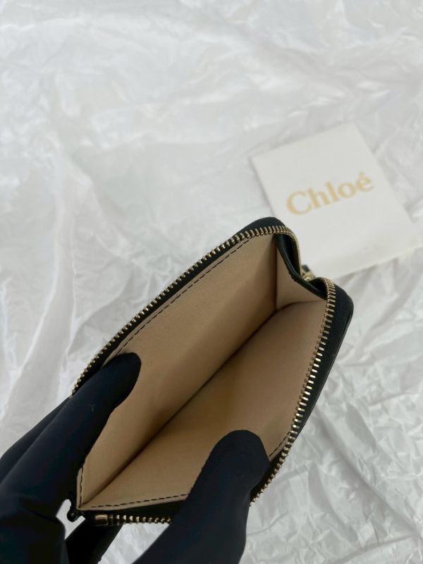 【9成新】CHLOE L字拉鍊零錢卡包 