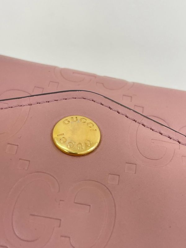 【9成新】GUCCI GG壓紋信封長夾 