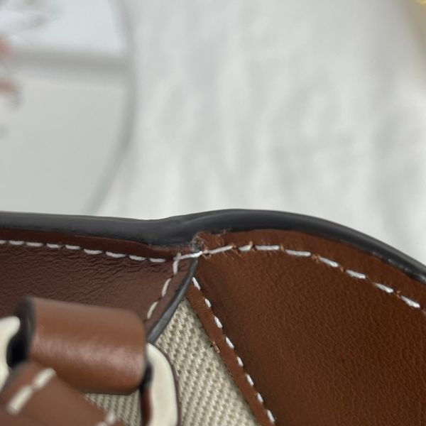 【95成新】【12期0利率】BURBERRY  Pocket 字母帆布拼接小牛皮MICRO斜背包 