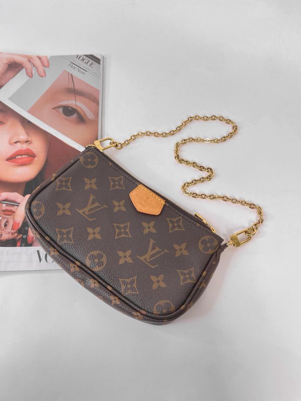 【95成新】LV 五合一麻將包 粉色 