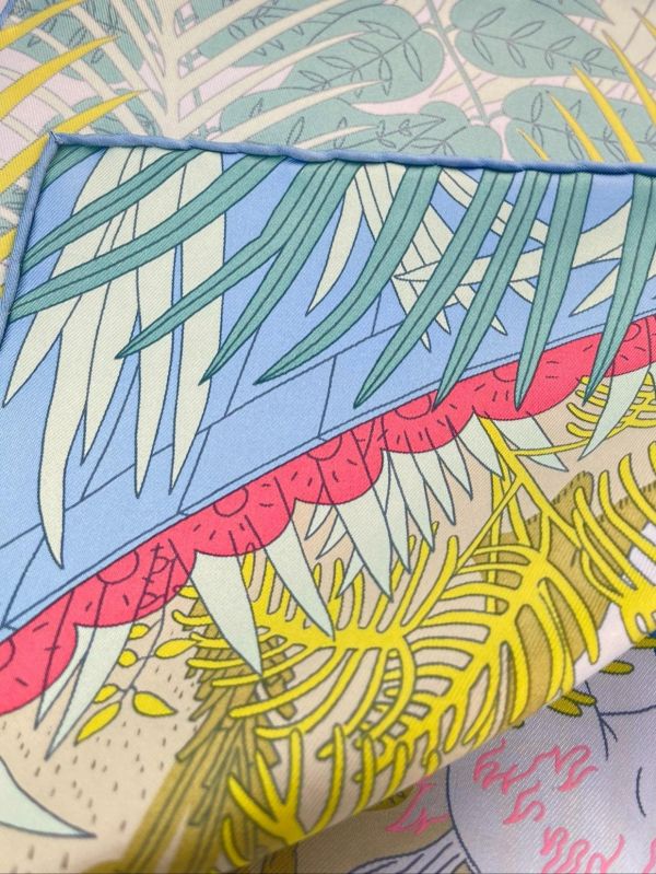 【全新品】HERMES  動物嘉年華方巾 90 