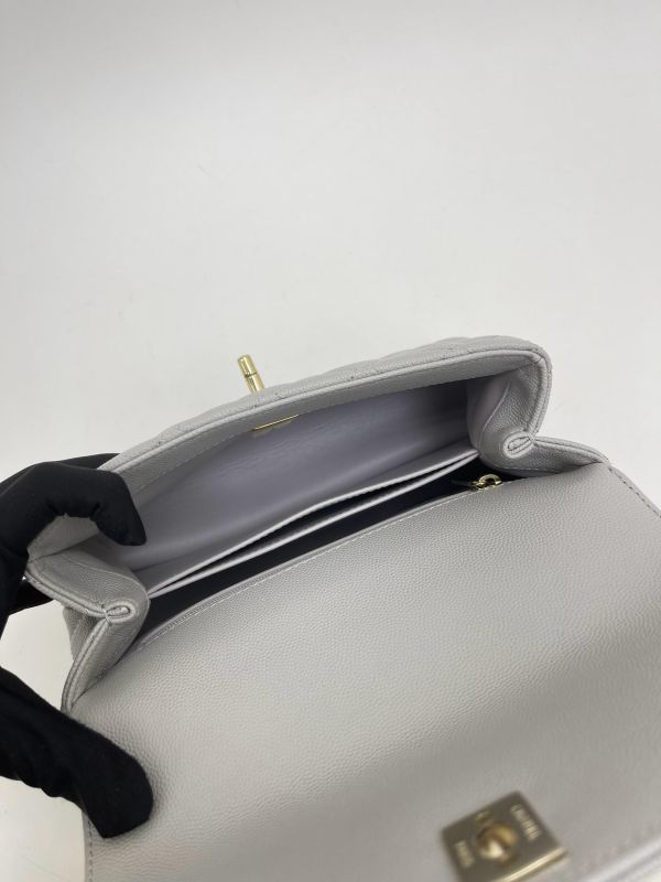 【95成新】CHANEL荔枝牛皮coco handle small 