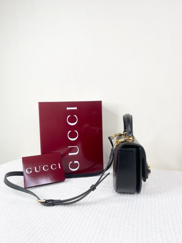 【分期0利率】GUCCI Horsebit1955 迷你手提肩背包【99成新】 