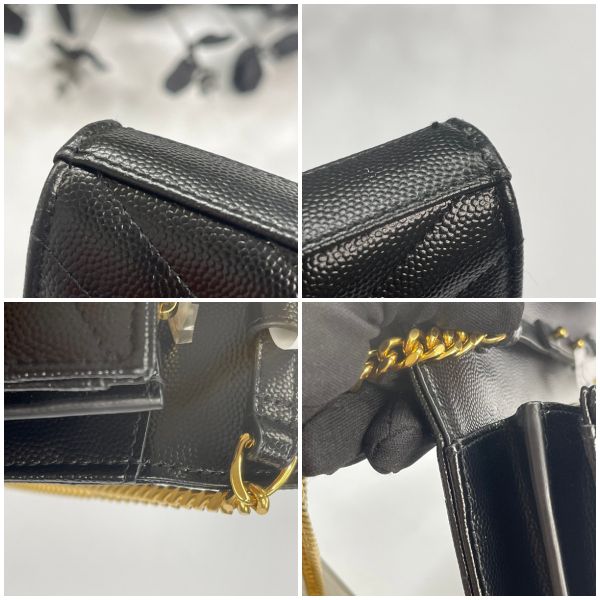 【12期0利率】YSL WOC 魚子醬鍊包 金扣22.5CM【全新閒置】 