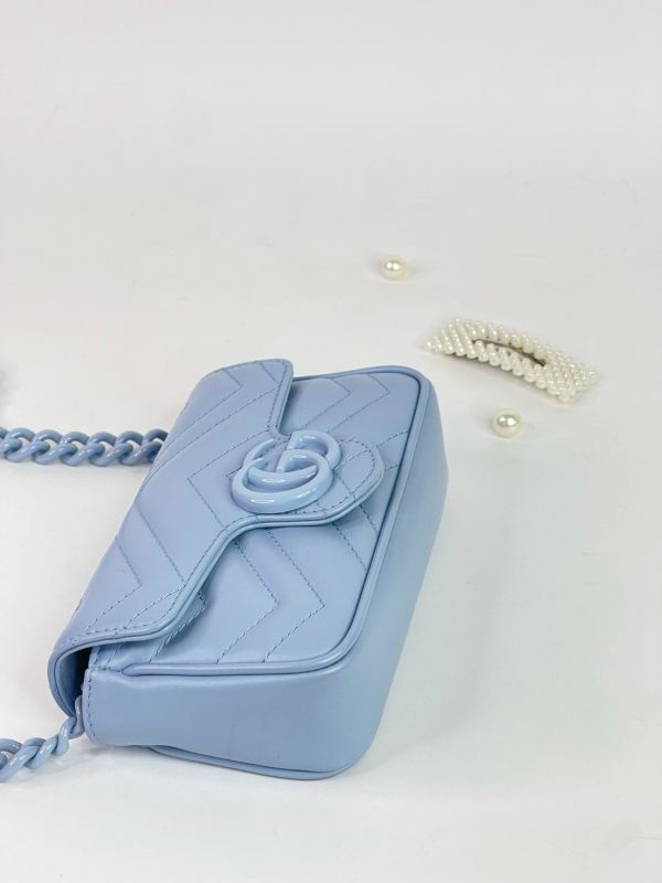 【95成新】GUCCI GG馬夢絎縫皮革鍊帶腰/肩背包 