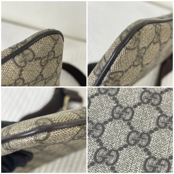 【12期0利率】Gucci 經典雙G緹花防水PVC扁式斜背包【9成新】 