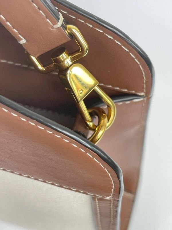 【95成新】BURBERRY 帆布拼皮革口袋包 