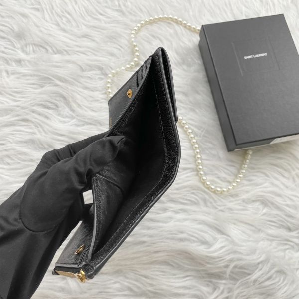 【12期0利率】YSL 牛皮雙層扣式短夾【9成新】 