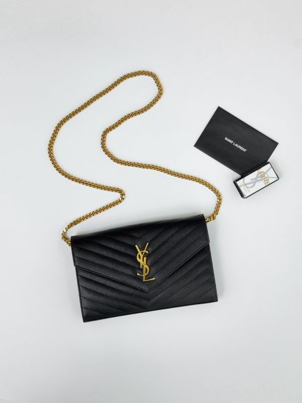 【9成新】YSL WOC 魚子醬鍊包 22.5CM 