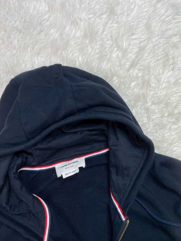 【分期0利率】THOM BROWNE 連帽外套 海軍藍【95成新】 