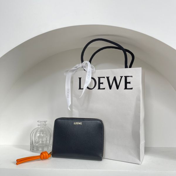 【12期0利率】LOEWE 拉鍊對開短夾【全新閒置】 