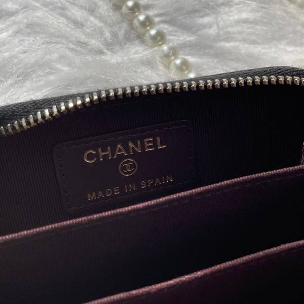 【12期0利率】CHANEL COCO經典牛皮拉鍊零錢包【85成新】 