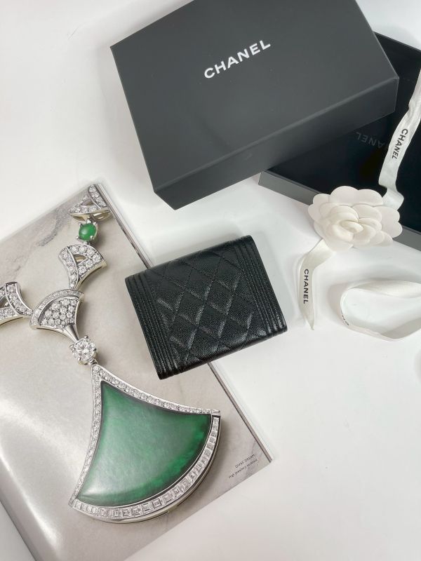 【分期0利率】CHANEL BOY翻蓋零錢卡包【未使用閒置品】 