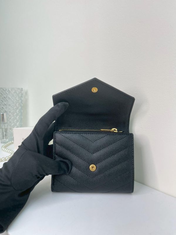 【99成新】YSL 魚子醬三折短夾 