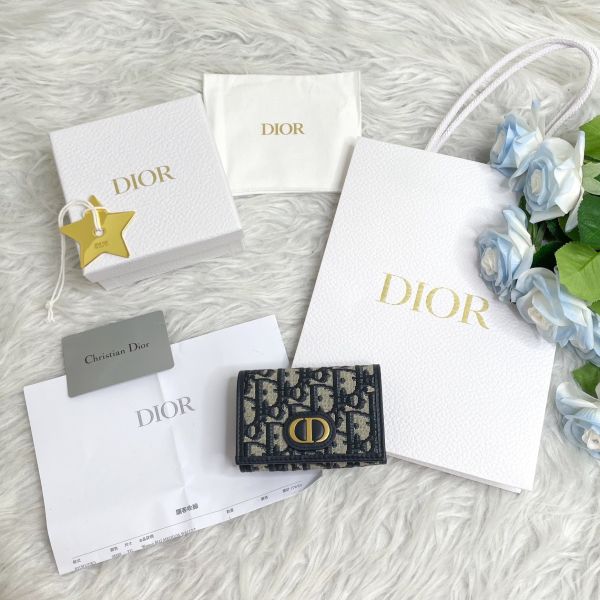 【12期0利率】Dior 30 Montaigne Glycine對折零錢包【全新】【現金價】 