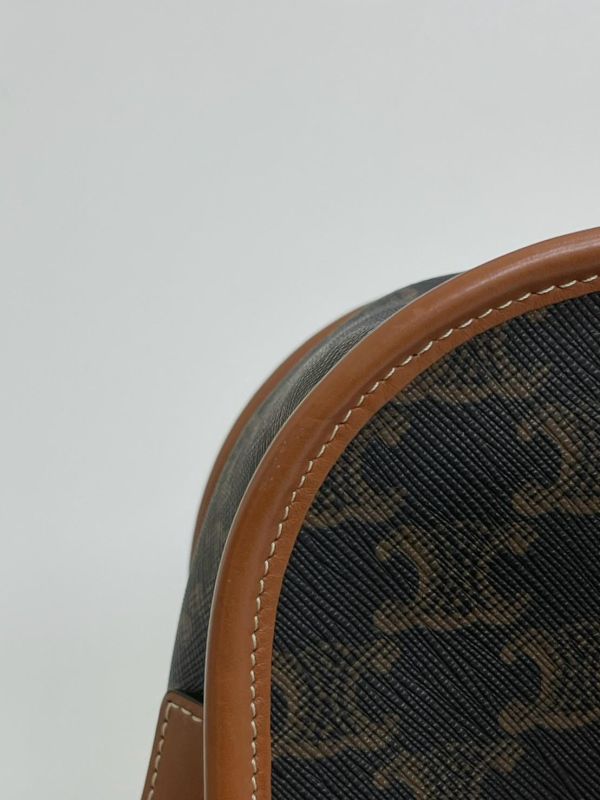 【95成新】CELINE Triomphe帆布中型Folco手袋 