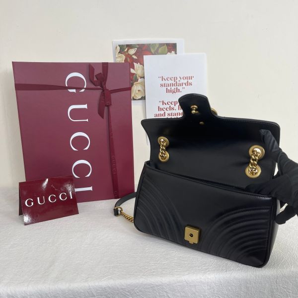 【12期0利率】GUCCI Marmont 小號肩背包【24年10月台灣購證】【99成新】 