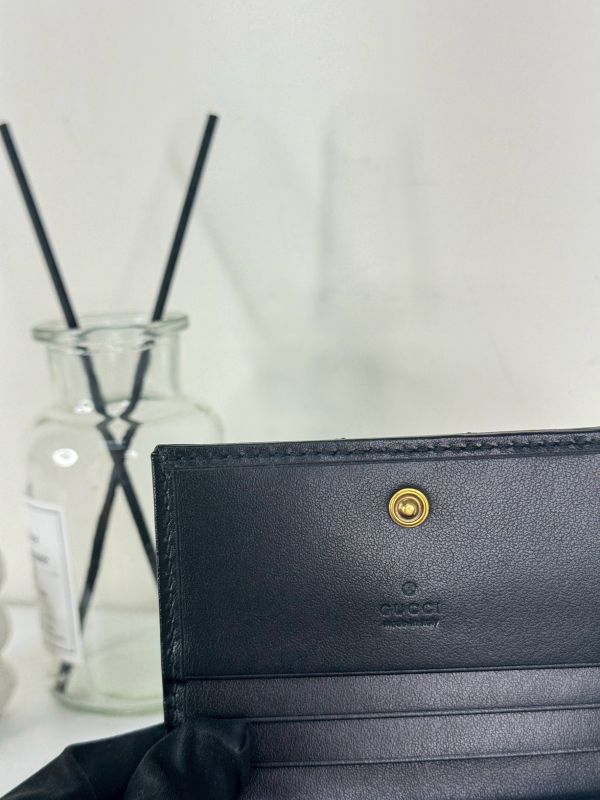 【分期0利率】GUCCI Marmont 愛心兩摺拉鍊零錢袋短夾【99成新】 